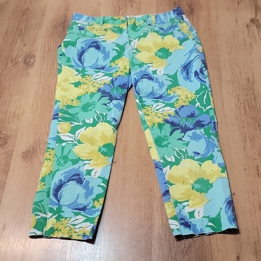 3/$15 Land's End Floral Cropped Pants